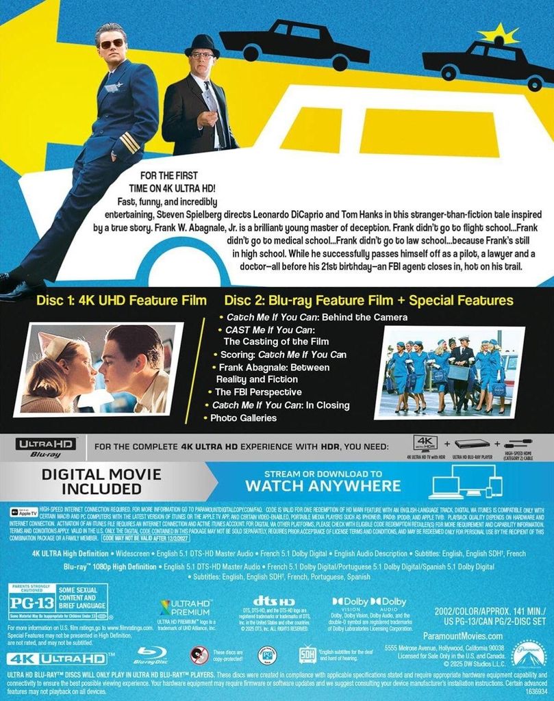 Catch Me If You Can 4K Blu-ray Arrives Dec 9 from Paramount 1