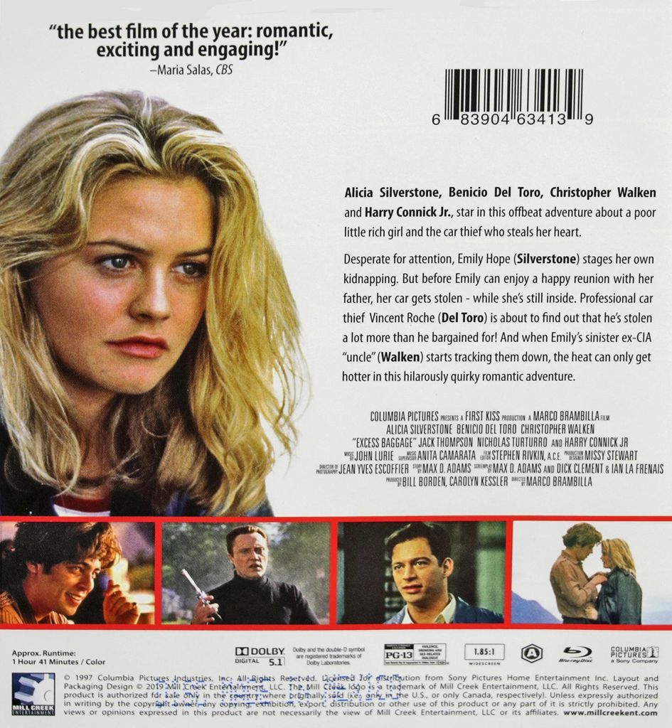 Excess Baggage Blu-ray Slip Back Cover