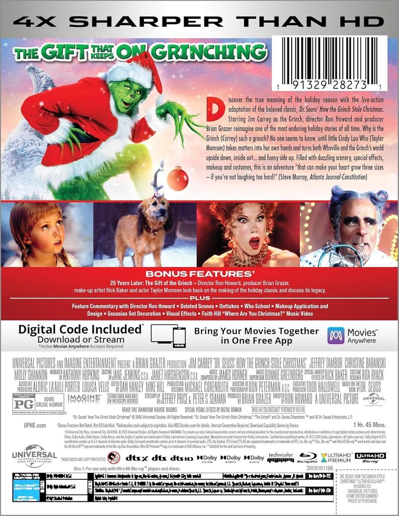 How the Grinch Stole Christmas 4K Blu-ray Arrives Nov 11 — Universal 1