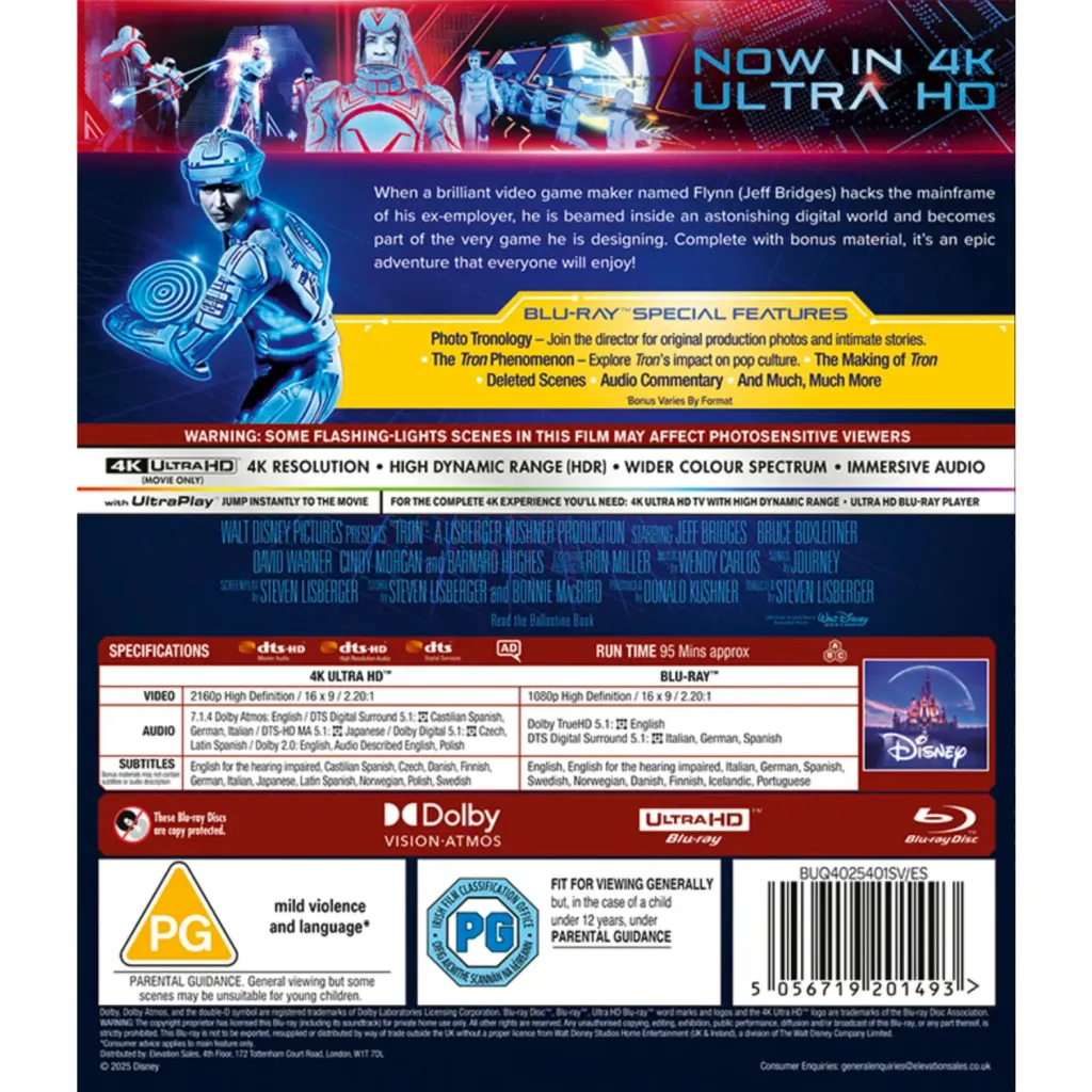 TRON 4K Blu-ray Combo Pack Arrives Sep 29 from Disney 0