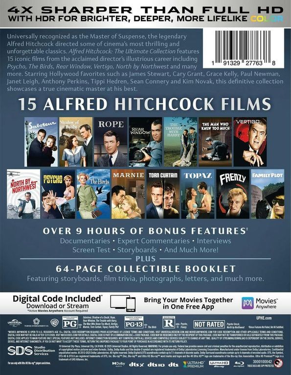 Alfred Hitchcock: The Ultimate Collection 4K Blu-ray Arrives Oct 14 from Universal 1