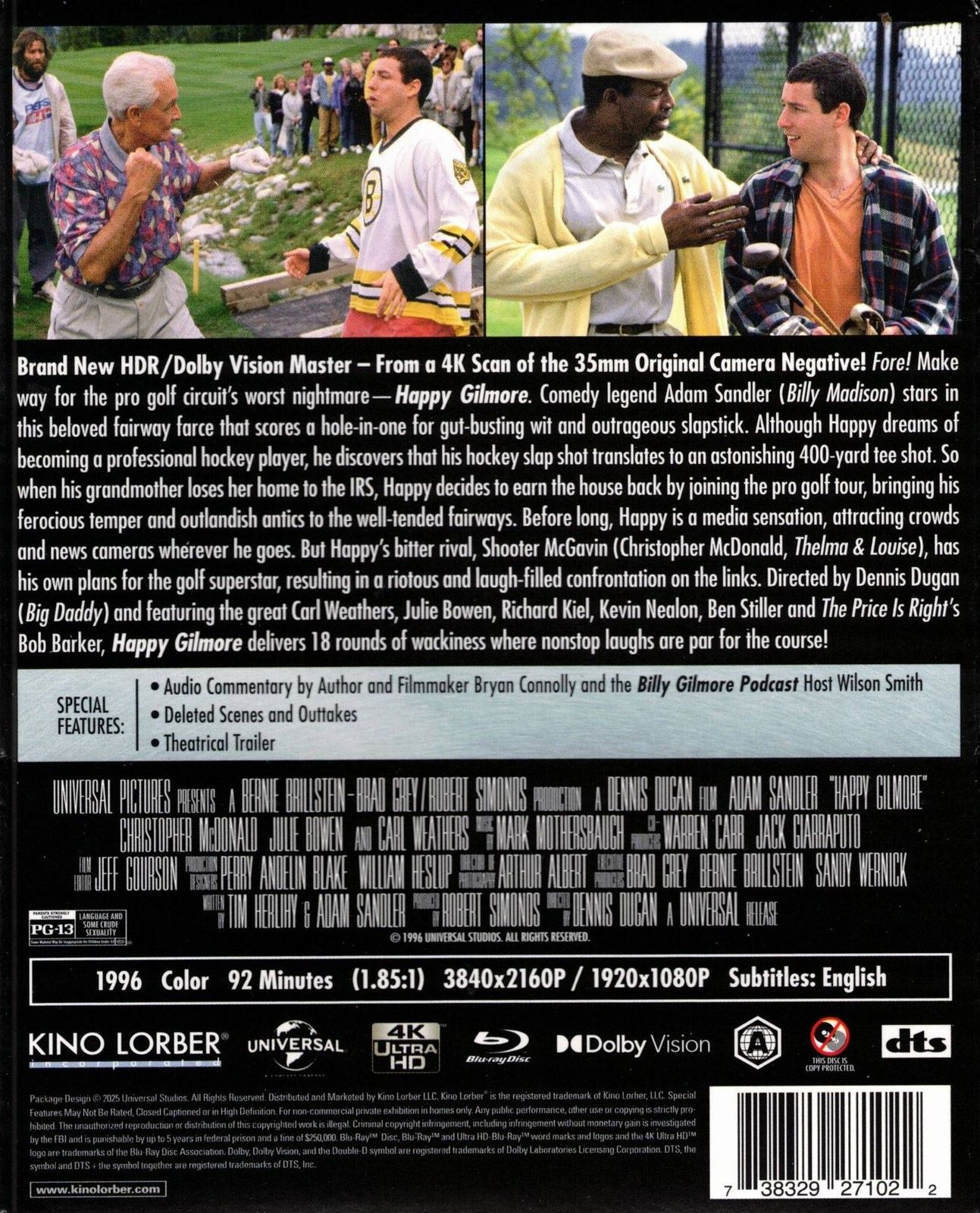 Happy Gilmore 4K UHD Blu-ray Slip Back