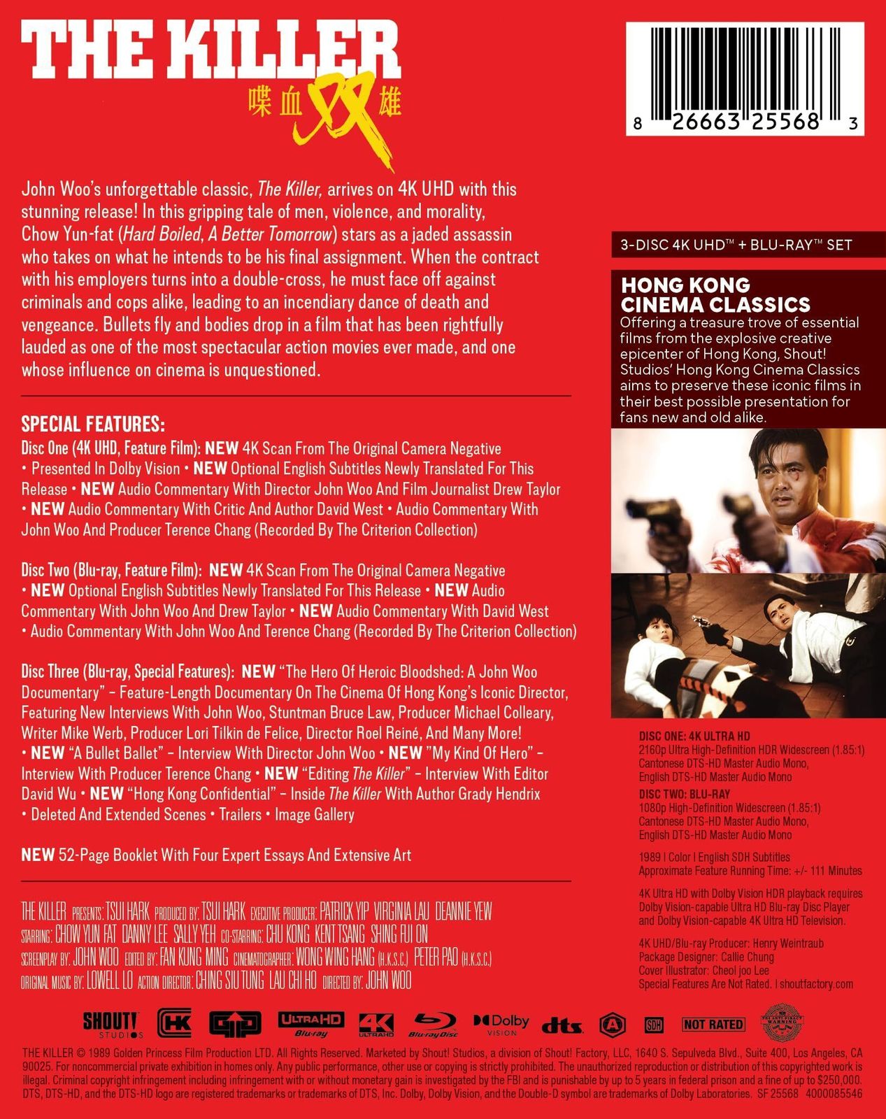 The Killer Deluxe 4K UHD Arrives TBA from Hong Kong Cinema Classics 1