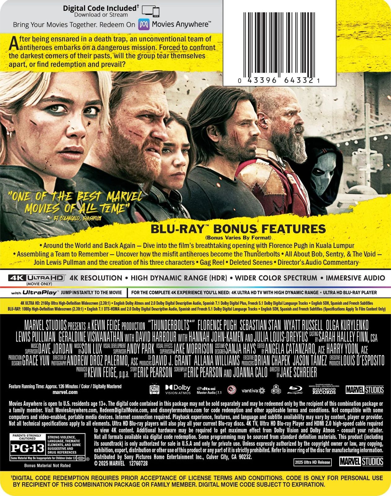 Thunderbolts* 4K UHD Blu-ray Slip Back