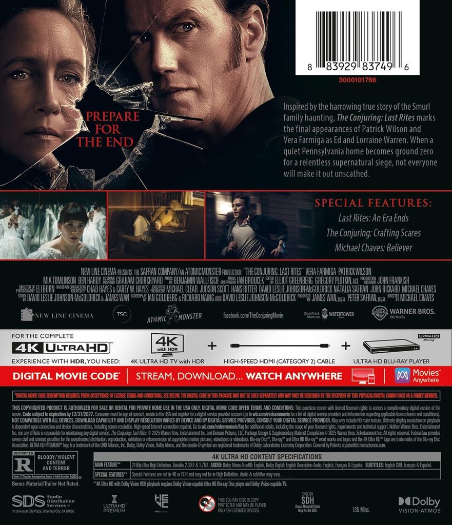 The Conjuring: Last Rites 4K Blu-ray Arrives Nov 25 from Warner 0