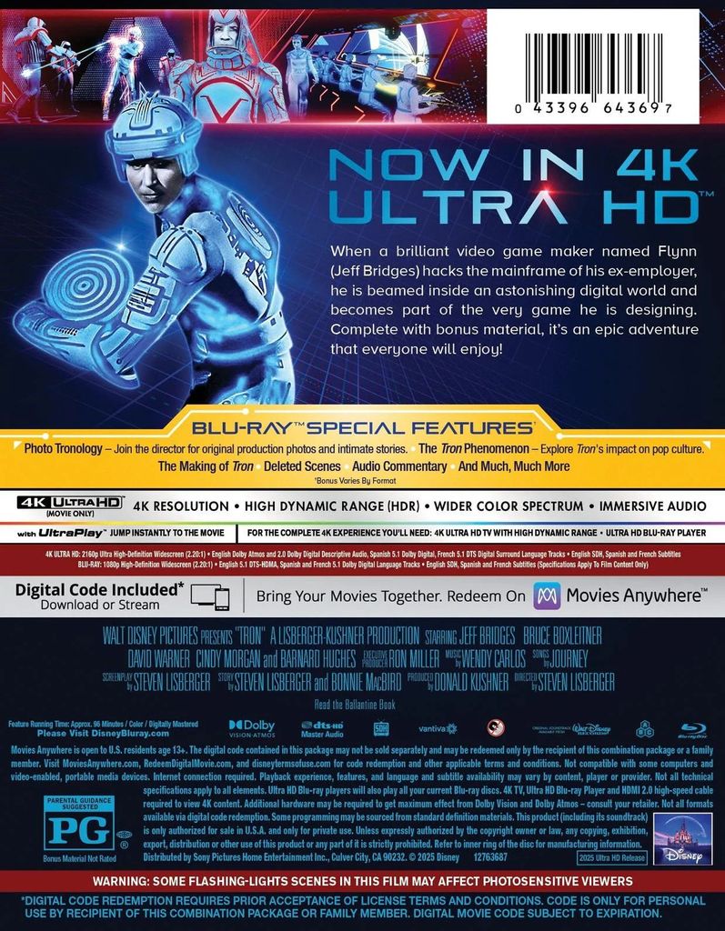 Tron 4K UHD Blu-ray Slip Back