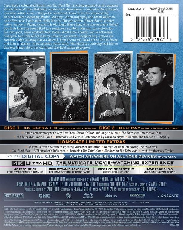 The Third Man 4K UHD Blu-ray Slip Back