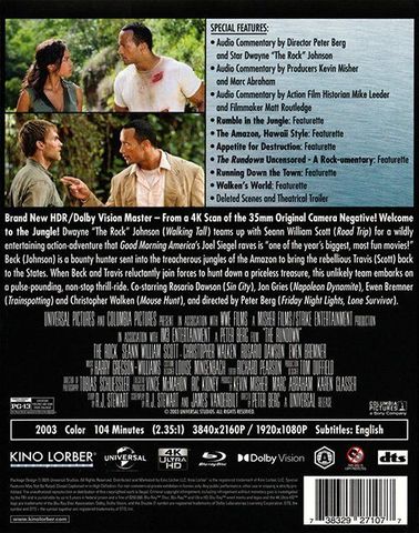 The Rundown 4K UHD Blu-ray Slip Back