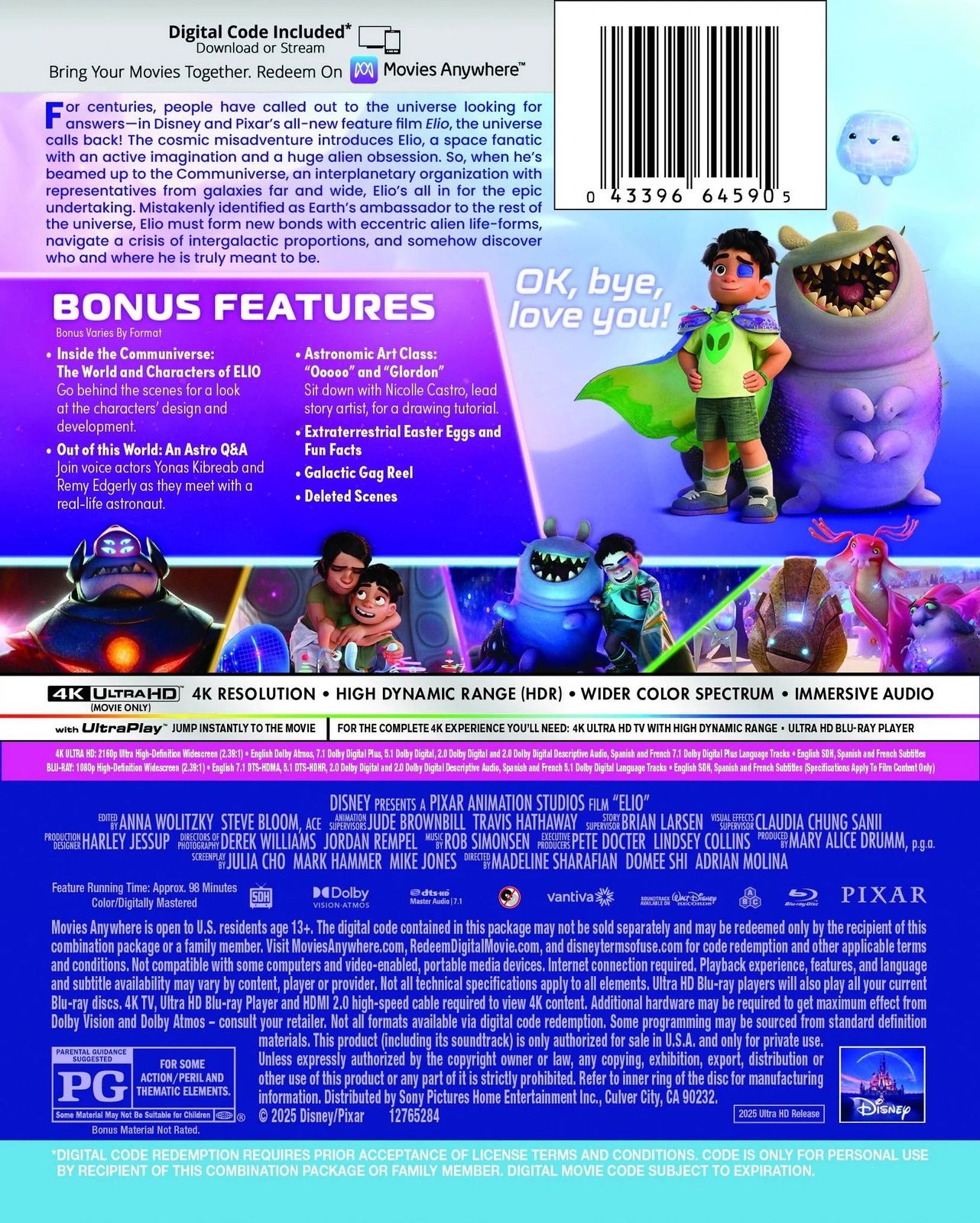 Elio 4K UHD Blu-ray Slip Back