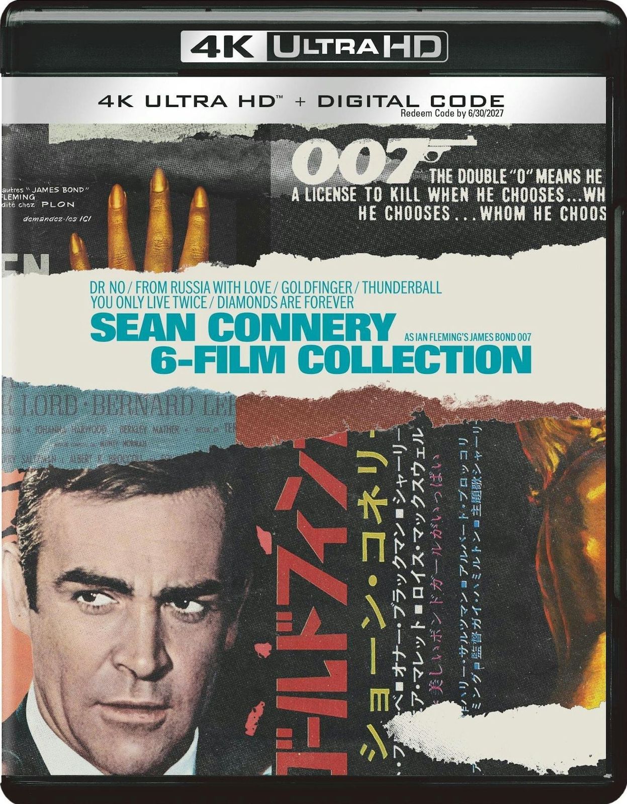 James Bond 007: Sean Connery 6-Film Collection 4K UHD Blu-ray Front