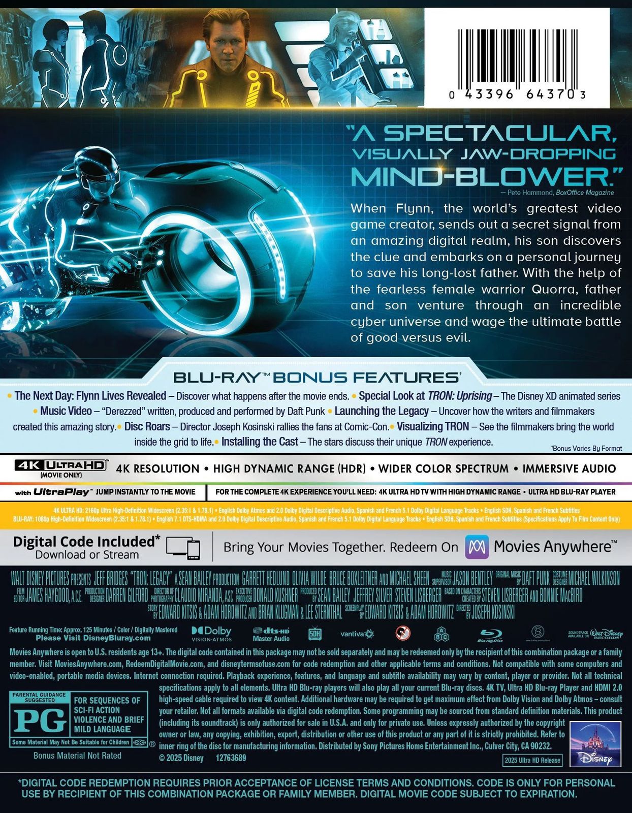 TRON: Legacy 4K UHD Blu-ray Slip Back